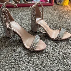 Elegant Rhinestone-Embellished Heels